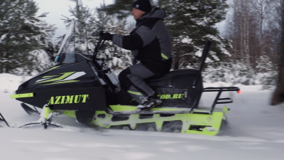 Мини - снегоход Бурлак Azimut (Азимут), Lifan 24 л.с., черный (машинокомплект)