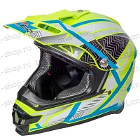 Шлем мото кроссовый HIZER (Хайзер) B6196 №1 (L) yellow