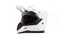 Шлем мото кроссовый HIZER (Хайзер) 615 (M) #4 white