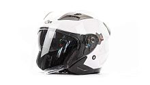Шлем мото открытый HIZER (Хайзер) 227 (L) #2 white (2 визора)