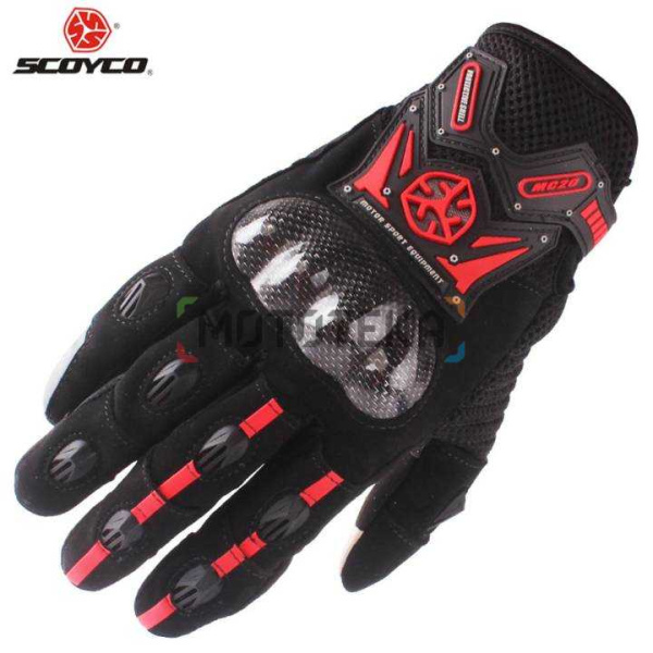 Мотоперчатки Scoyco (Скойко) MC20 (Carbon) Red L