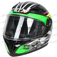 Шлем мото интеграл GTX 578S №1 (L) BLACK / FLUO GREEN YELLOW подростковый