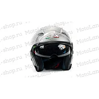 Шлем мото открытый GTX 278 №1 (XL) Metal Titanium (2 визора)