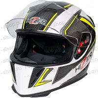 Шлем мото интеграл HIZER (Хайзер) J5311 №2 (S) white/lemon