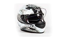 Шлем мото интеграл THH TS - 42#5 WHT/GRAY 2 - стекла (L) (VENICE)