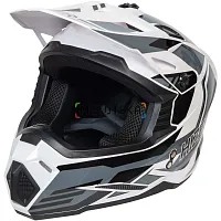 Шлем мото кроссовый HIZER (Хайзер) J6801 №4 (L) white/gray