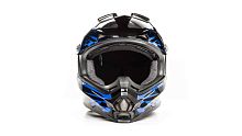 Шлем мото кроссовый HIZER (Хайзер) B6196 (XL) #2 black/blue