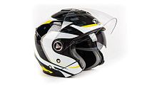Шлем мото открытый THH T - 396 YEL/WHT ADAPTER (M)