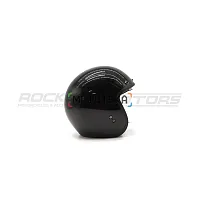 Шлем открытый с козырьком ROCKOT (Рокот) RM-391 Classic Black (XL) (чёрный глянцевый однотонный)