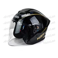 Шлем мото открытый HIZER (Хайзер) 250 №1 (M) black