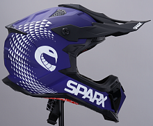 Шлем мото кроссовый Sparx (Спаркс) Raptor (JH-601) синий/чёрный S