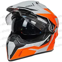 Шлем мото мотард HIZER (Хайзер) J6808 №1 (XL) matte grey