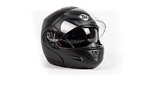 Шлем модуляр THH T - 796A MATTE BLK 2 - стекла (L) трансформер