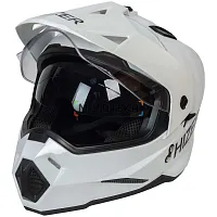 Шлем мото мотард HIZER (Хайзер) J6802 №2 (M) white (2 визора)